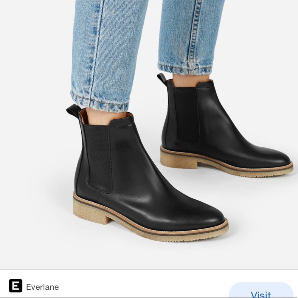 Everlane Brixton chelsea boots in Black size 7